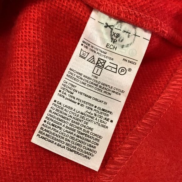 🟢3 for $20—-OLD NAVY red orange jacket peacoat Notched collar 2button closure XS - Picture 5 of 7